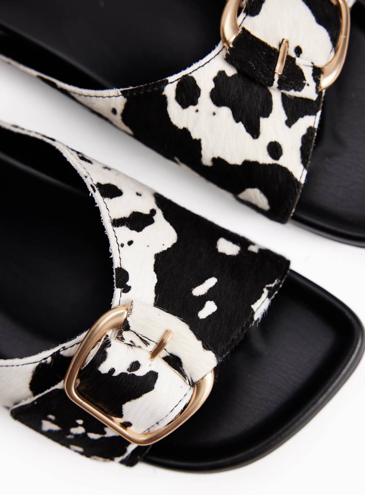Animal Print Single Strap Footbed Sandals 5 - Image 2